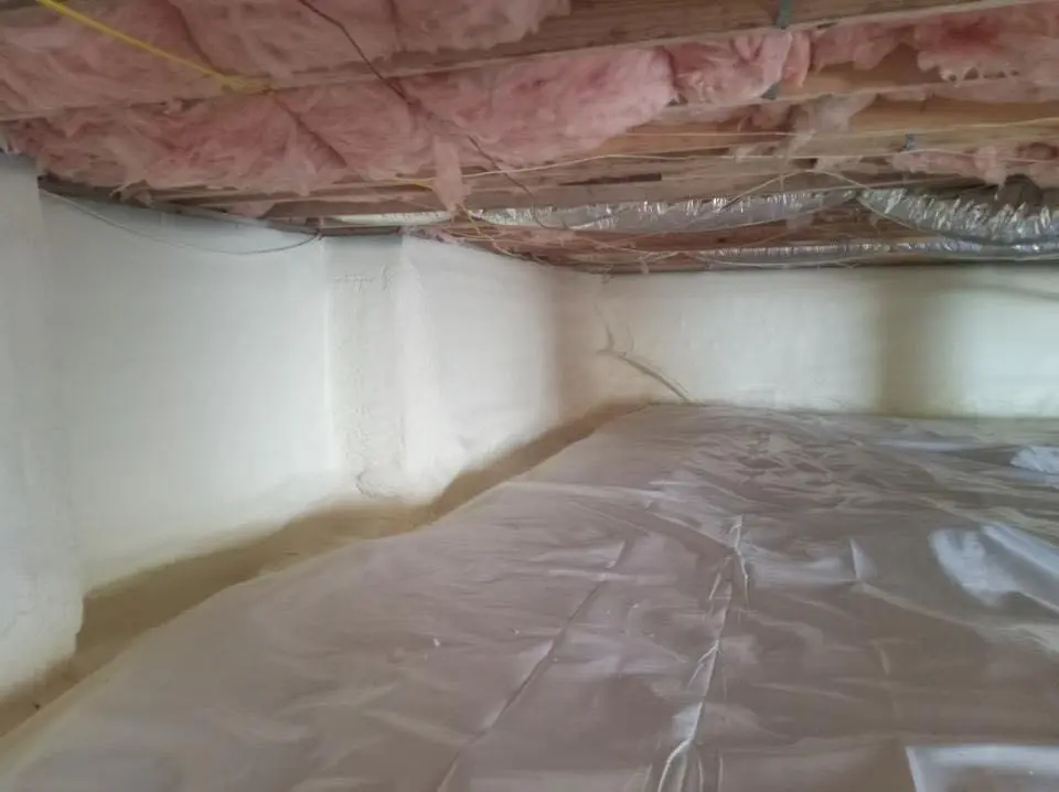 Crawl space encapsulation with closed-cell spray foam for Attic Insulation in Fort Lee